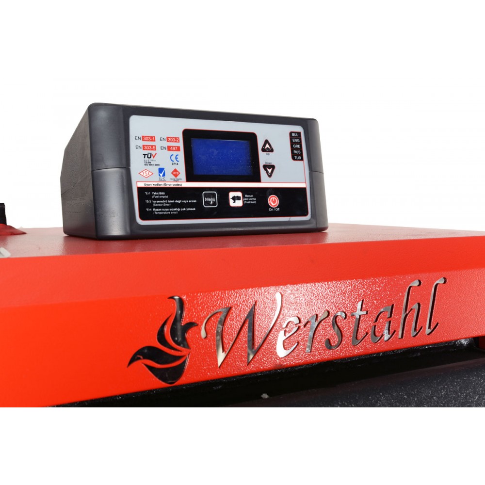 Werstahl Hercules HSD30 - Caldaia policombustibile a doppia coclea (pellet,biomassa,anima,legna,carbone)  (30.000kcal - 35kw) 