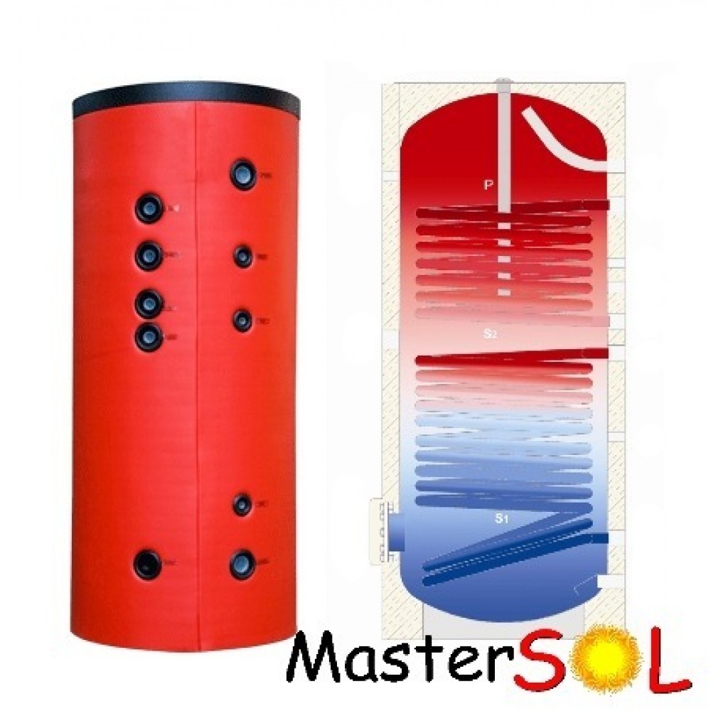 Boiler caldaia 500 lt Mastersol con doppio serpentino
