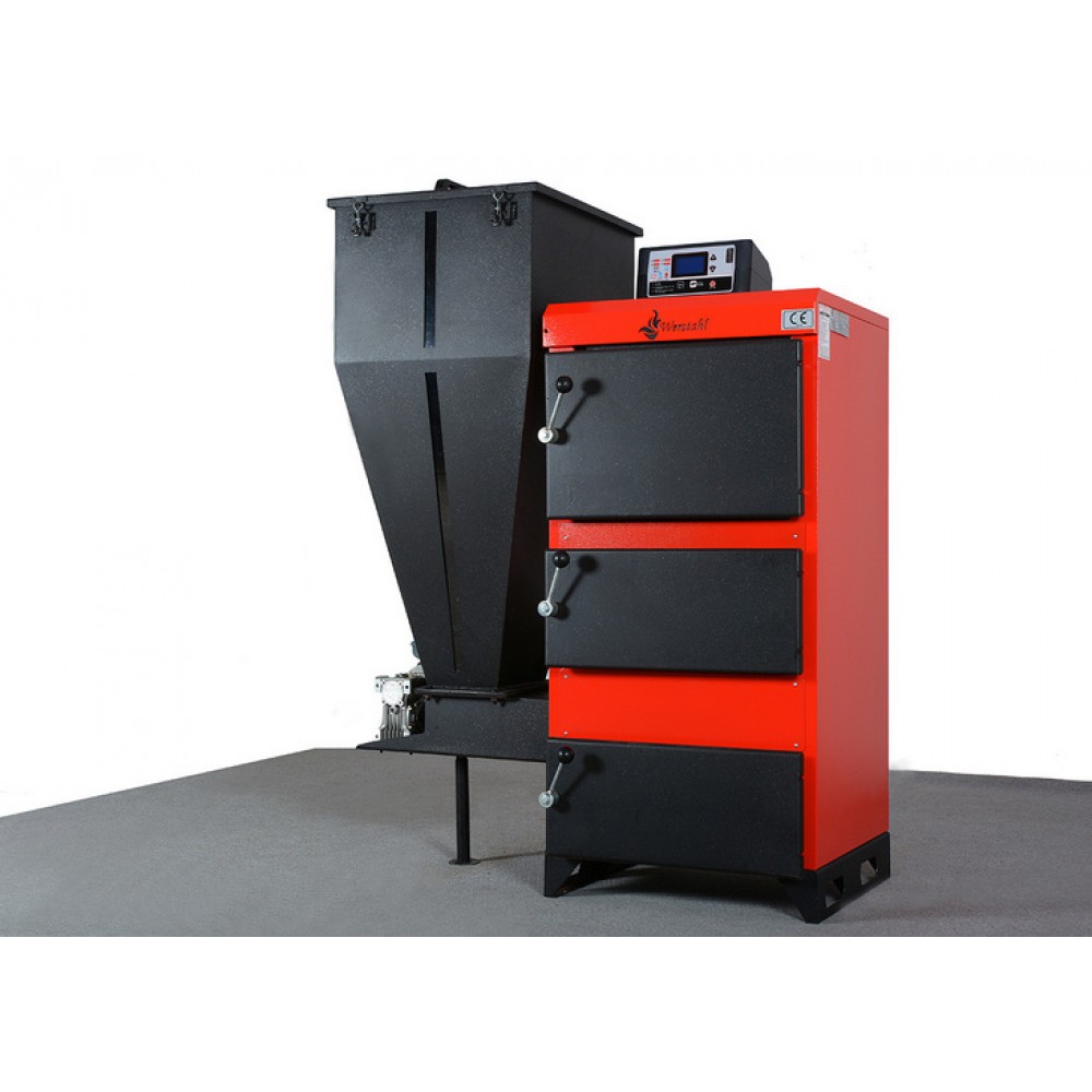 Werstahl Hercules HS40 caldaia policombustibile (pellet,biomassa,anima,legna,carbone) (40.000kcal - 46kw) 